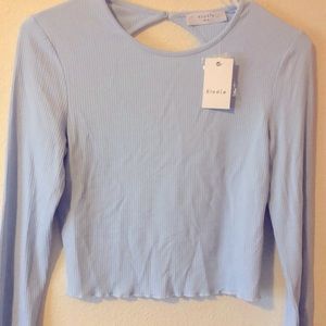 Elodie crop ribbed top size Medium New!